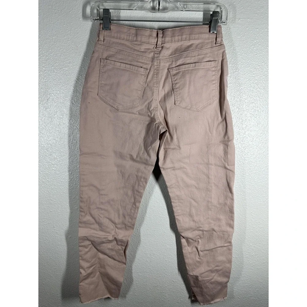 OshKosh B'gosh Pants Girls 14 Pink Cropped Twill Raw Hem Casual Chinos‎